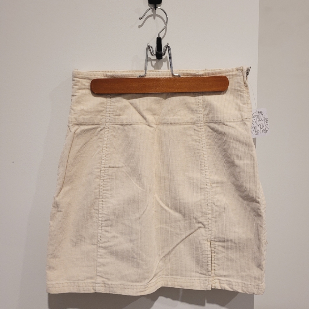 Free People Holding Onto a Dream Cord Mini Skirt